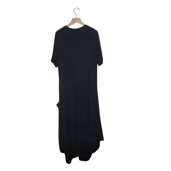 Completo Collection Black Cotton Dress Pockets Sz Medium - Picture 3 of 5